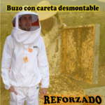 Traje de apicultor con careta desmontable reforzado