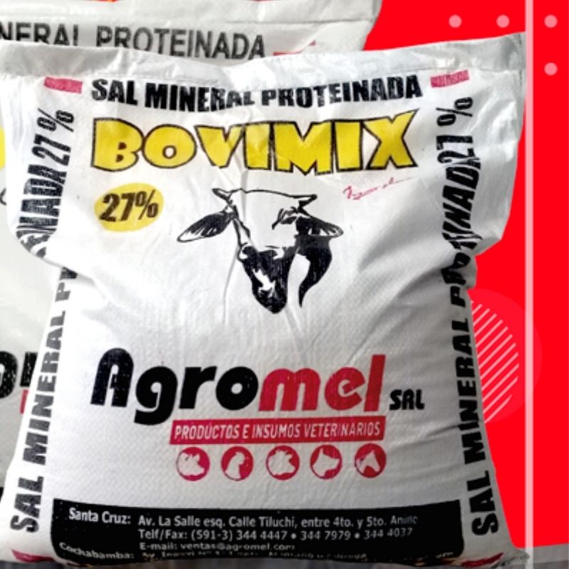 Suplemento mineral para bovinos. Cortesía de: Allimentos Balanceados El Carmen.