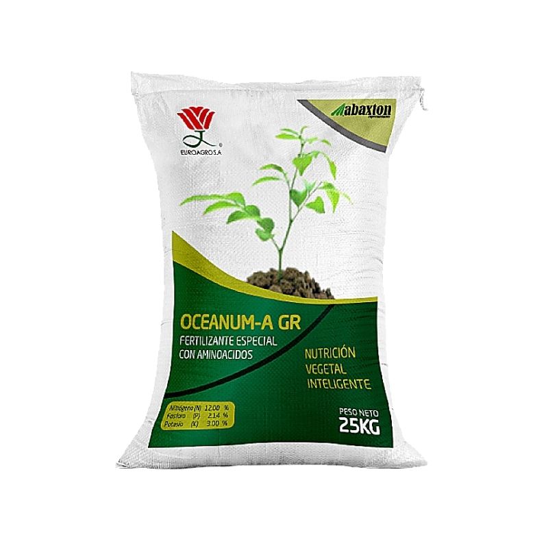 Fertilizante orgánico con aminoácidos. Cortesía de: Euroagroec.